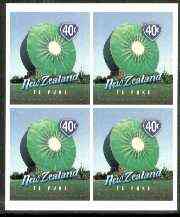 New Zealand 1998 Town Icons 40c Kiwifruit self-adhesive block of 4, SG 2203