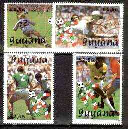 Guyana 1989 Football World Cup set of 4 fine cto used, Sc #2220-23*