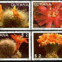 Guyana 1987 Flowering Cacti set of 4 fine cto used*
