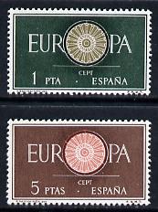 Spain 1960 Europa set of 2 unmounted mint SG 1355-56