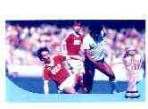 St Vincent - Bequia 1986 World Cup Football $1.50 (USSR v England) imperf progressive colour proof in blue & magenta only unmounted mint*