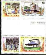 St Vincent 1985 Flour Milling set of 4 in se-tenant gutter pairs (folded through gutter) from uncut archive sheets, unmounted mint as SG 928-31