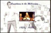 Angola 1999 Countdown to the Millennium #06 (1950-1959) imperf souvenir sheet (Pope, Ches & Tony Jacklin) unmounted mint