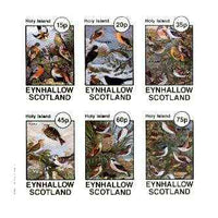 Eynhallow 1982 Mixed Birds (Finches, Thrushes, Larks & Warblers) imperf set of 6 values unmounted mint