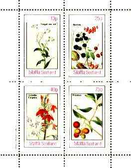 Staffa 1982 Flowers #48 (Forget-Me-Not, Lobelia, etc) perf set of 4 values unmounted mint