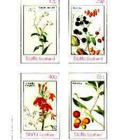 Staffa 1982 Flowers #48 (Forget-Me-Not, Lobelia, etc) imperf set of 4 values unmounted mint