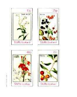 Staffa 1982 Flowers #48 (Forget-Me-Not, Lobelia, etc) imperf set of 4 values unmounted mint