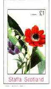 Staffa 1982 Flowers #48 (Lillies) imperf souvenir sheet (£1 value) unmounted mint