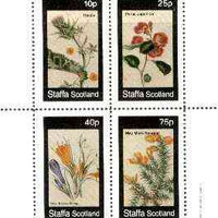 Staffa 1982 Flowers #49 (Japonica, Thistle, Snow Drop & Morn Bouquet) perf set of 4 values unmounted mint