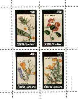 Staffa 1982 Flowers #49 (Japonica, Thistle, Snow Drop & Morn Bouquet) perf set of 4 values unmounted mint
