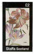 Staffa 1982 Flowers #49 (ILadye) imperf deluxe sheet (£2 value) unmounted mint