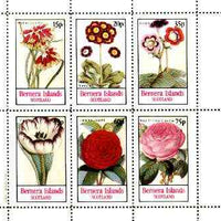 Bernera 1982 Flowers #22 (Auriculas, Rose, Tulip, etc) perf,set of 6 values unmounted mint