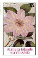 Bernera 1982 Flowers #22 (Clematis) imperf deluxe sheet (£2 value) unmounted mint