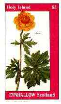 Eynhallow 1982 Flowers #28 (Lilium) imperf souvenir sheet (£1 value) unmounted mint
