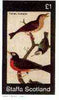 Staffa 1982 Birds #25 (Thrush & Nuthatch) imperf,souvenir sheet (£1 value) unmounted mint