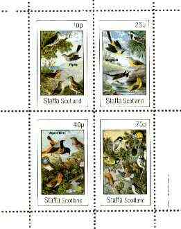 Staffa 1982 Birds #65 (Pipits, Wagtails, Accentors & Mixed) perf set of 4 values unmounted mint