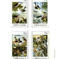 Staffa 1982 Birds #65 (Pipits, Wagtails, Accentors & Mixed) imperf set of 4 values unmounted mint