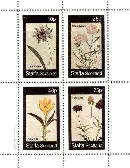 Staffa 1982 Flowers #50 (Catananche, Amaryllis, Convolvulus & Scabiosa) perf set of 4 values unmounted mint