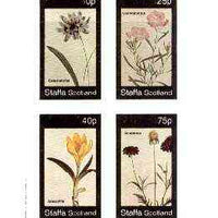 Staffa 1982 Flowers #50 (Catananche, Amaryllis, Convolvulus & Scabiosa) imperf set of 4 values unmounted mint
