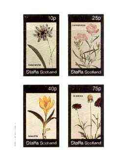 Staffa 1982 Flowers #50 (Catananche, Amaryllis, Convolvulus & Scabiosa) imperf set of 4 values unmounted mint