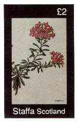 Staffa 1982 Flowers #50 (Daphne) imperf,deluxe sheet (£2 value) unmounted mint