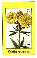 Staffa 1982 Flowers #51 (Oenothera) imperf deluxe sheet (£2 value) unmounted mint