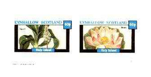 Eynhallow 1982 Flowers #29 (Squill & Bean) imperf set of 2 values (40p & 60p) unmounted mint