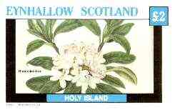 Eynhallow 1982 Flowers #29 (Rhododendron) imperf deluxe sheet (£2 value) unmounted mint