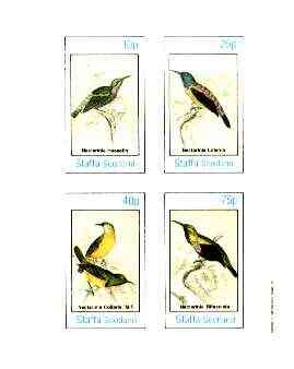 Staffa 1982 Sunbirds (Nectarinia) imperf set of 4 values unmounted mint