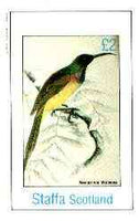 Staffa 1982 Sunbirds (Nectarinia violacea) imperf deluxe sheet (£2 value) unmounted mint