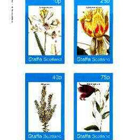 Staffa 1982 Flowers #52 (Anthericum, Campanula, etc) imperf set of 4 values unmounted mint