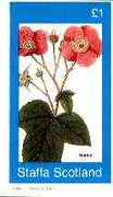 Staffa 1982 Flowers #52 (Rubus) imperf souvenir sheet (£1 value) unmounted mint