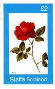 Staffa 1982 Flowers #52 (Rosa) imperf deluxe sheet (£2 value) unmounted mint