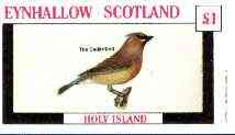 Eynhallow 1982 Birds #26 (Cedar-bird) imperf souvenir sheet (£1 value) unmounted mint