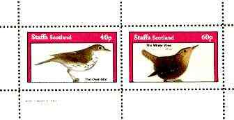 Staffa 1982 Birds #66 (Oven bird & Winter Wren) perf set of 2 values unmounted mint