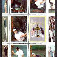 Angola 1999 Golf Ryder Cup (Europe Team) perf sheetlet containing 6 values unmounted mint