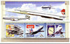 Madagascar 1999 Aircraft (Concorde, Flying Boat, etc) perf souvenir sheet containing 3 values unmounted mint