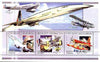 Madagascar 1999 Aircraft (Concorde, HP, Curtiss, etc) perf souvenir sheet containing 3 values unmounted mint