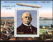 North Korea 1988 Birth Anniversary of Von Zeppelin perf m/sheet unmounted mint, SG MS N2805