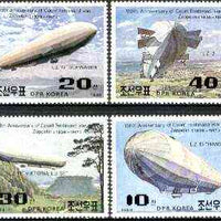 North Korea 1988 Birth Anniversary of Von Zeppelin perf set of 4 unmounted mint, SG N2801-2804*