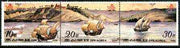 North Korea 1988 500th Anniversary of Discovery of America perf strip of 3 unmounted mint, SG N2754a
