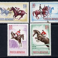 Rumania 1964 Horsemanship set of 4 unmounted mint, Mi 2276-79, SG 3142-45*