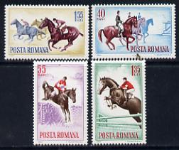 Rumania 1964 Horsemanship set of 4 unmounted mint, Mi 2276-79, SG 3142-45*