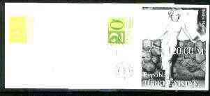 Turkmenistan 1999 Icons of the 20th Century - Marilyn Monroe set of 5 imperf marginals showing the 4 individual colours plus 4-colour composite