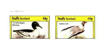 Staffa 1982 Birds #68 (Sheldrake & Gull) imperf set of 2 values unmounted mint
