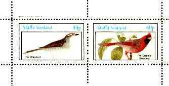 Staffa 1982 Birds #69 (Chip-bird & Grosbeak) perf set of 2 values unmounted mint