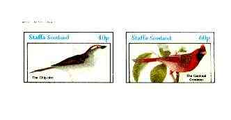 Staffa 1982 Birds #69 (Chip-bird & Grosbeak) imperf set of 2 values unmounted mint