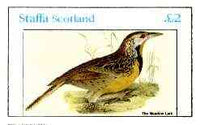 Staffa 1982 Birds #69 (Meadow Lark) imperf deluxe sheet (£2 value) unmounted mint
