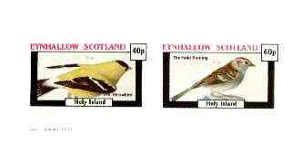 Eynhallow 1982 Birds #29 (Yellowbird & Field Bunting) imperf set of 2 values unmounted mint