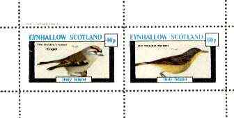 Eynhallow 1982 Birds #30 (Kinglet & Warbler) perf set of 2 values unmounted mint